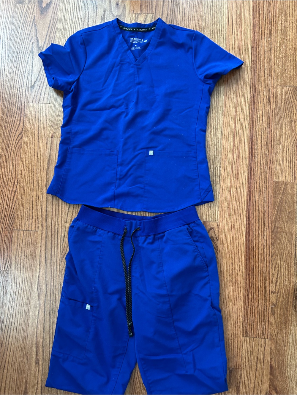 Royal Blue Women's Scrub Top and Jogger Pants Set fabeltics